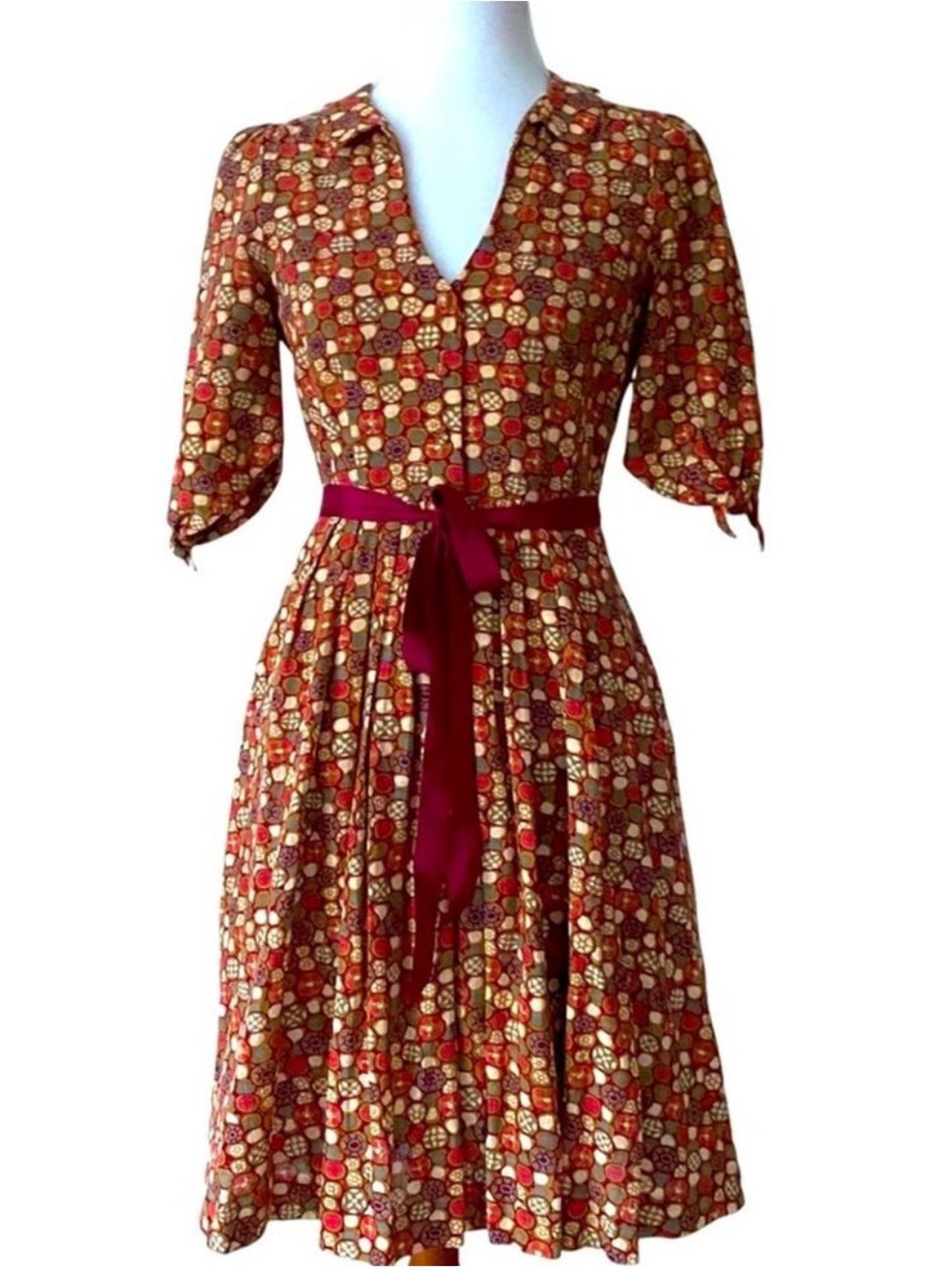Edme & Esyllte Small Dress Retro Anthropologie XS 50s Cotton Sugar Art Classic